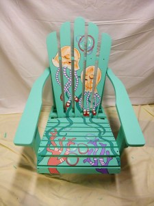 2013 Whimsical Under The Sea  Adirondack chair