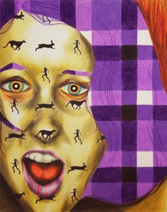 Fight Or Flight, Prismacolor Pencil, 2011 - Through studying interior design, constructing environments for people, you learn that color and pattern SPEAK, and can affect the psychology of those who live in it (and the psychology of the viewer who looks at your art!)