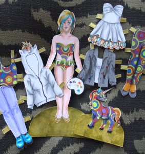 Paper doll sets available on both etsy and ebay