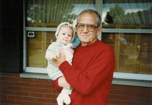 Old family photo with Grandpa (I can't believe I'm posting this, but for the sake of art ... I will publicly expose baby photos - at least the non-embarassing ones).