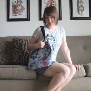 Super cool T-Shirt in "I'd Have Been Happier As A Bird", and tote bag in "The Peacock"