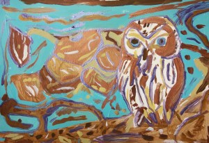 Metallic Acrylic Owl