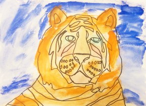 Watercolor tiger