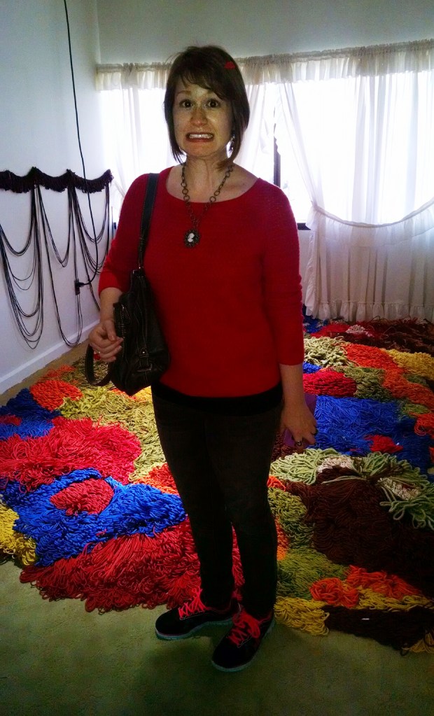 This yarn room reminded me of one of those nightmares wear something about your surroundings is not quite right, but you can't seem to figure it out...