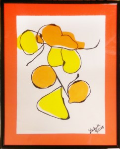 Abstract Wall Art by Lori : Modern art using Sharpie pens and cutouts from transparent file folders